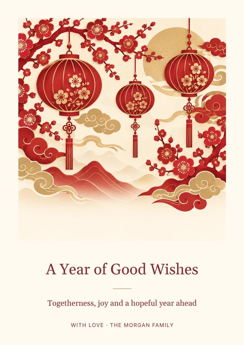A Year of Good Wishes template preview