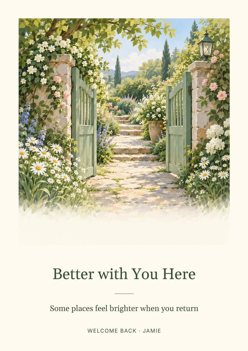 Better with You Here template preview