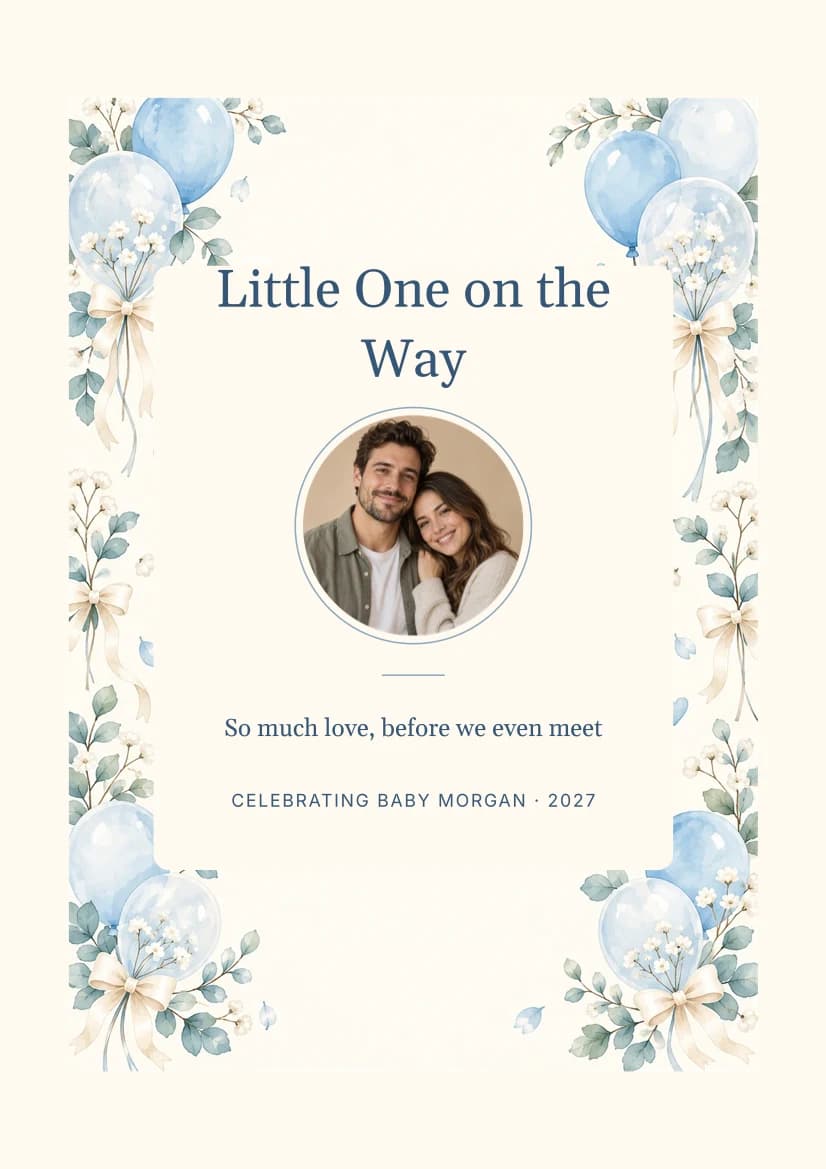 Little One on the Way template preview