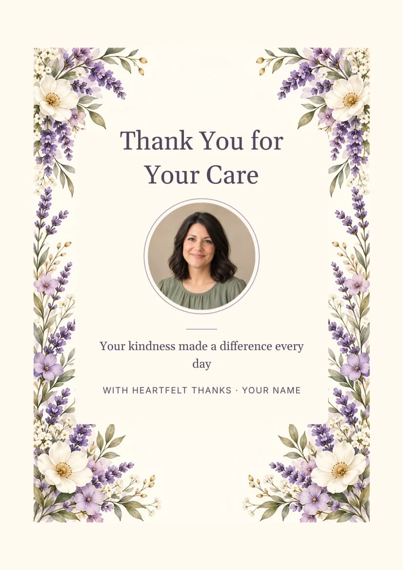 Thank You for Your Care template preview