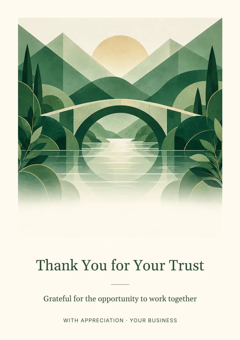 Thank You for Your Trust template preview
