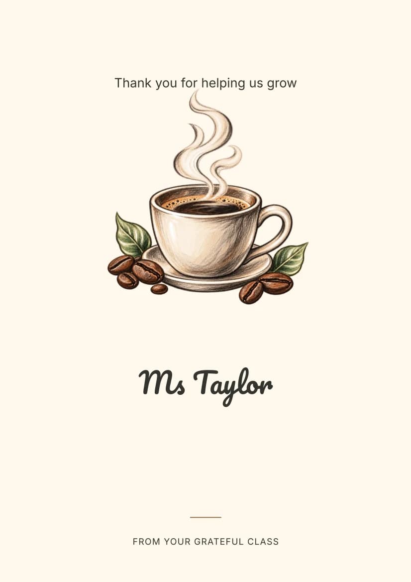 A Cup of Appreciation template preview