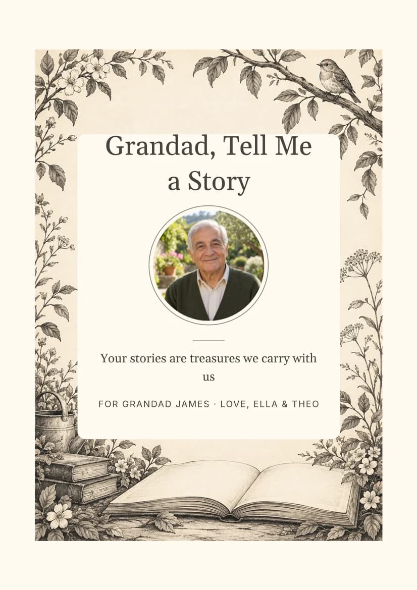 Grandad, Tell Me a Story template preview