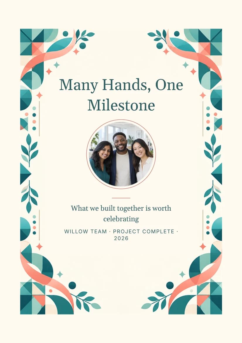 Many Hands, One Milestone template preview