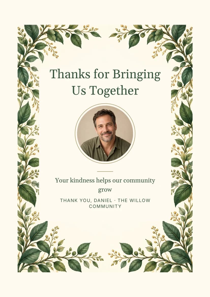 Thanks for Bringing Us Together template preview