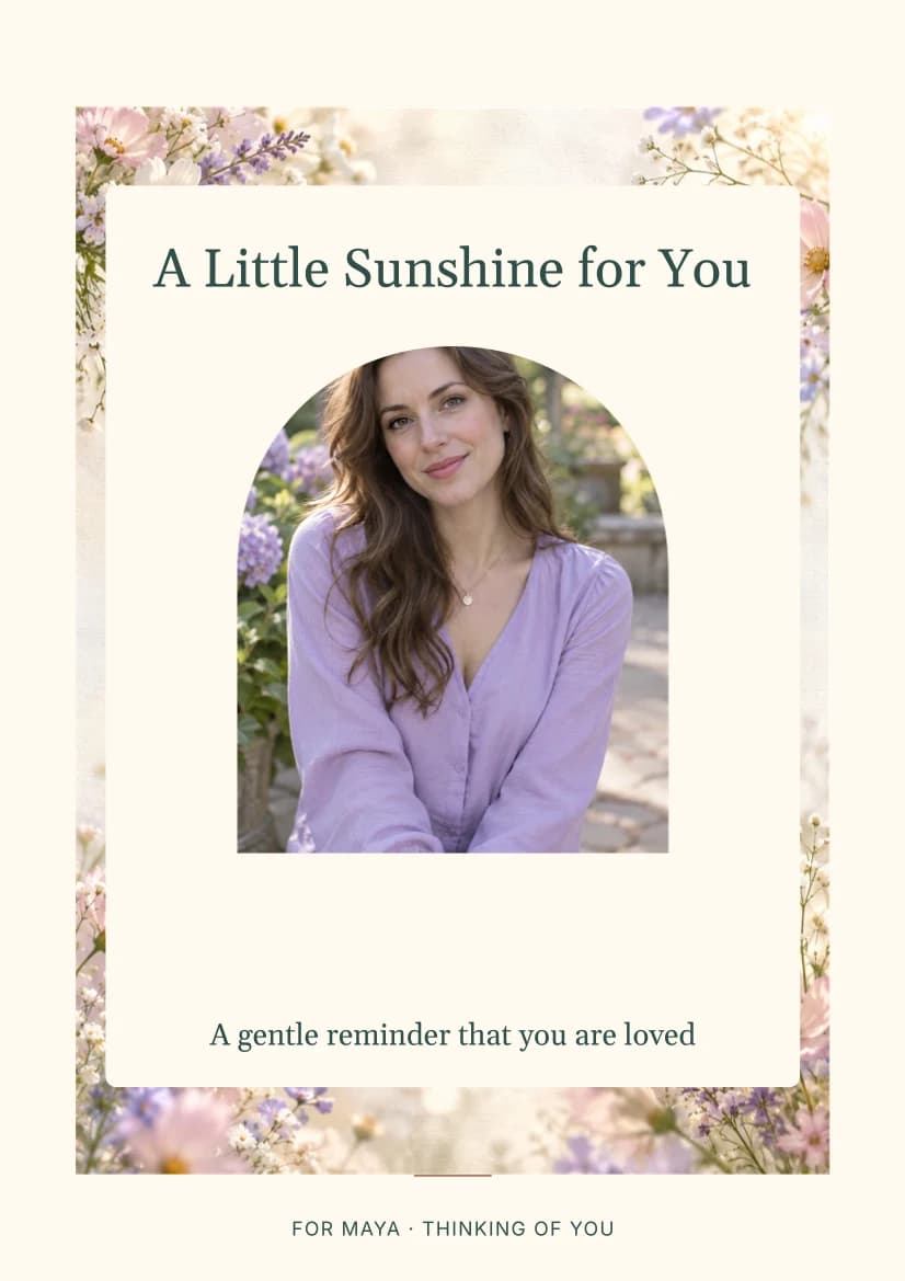 A Little Sunshine for You template preview