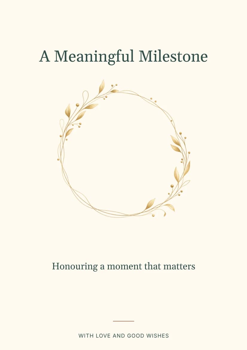 A Meaningful Milestone template preview
