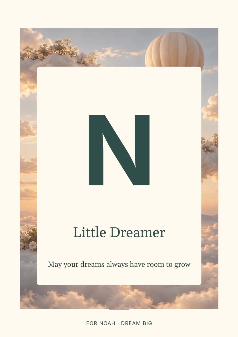 Little Dreamer template preview