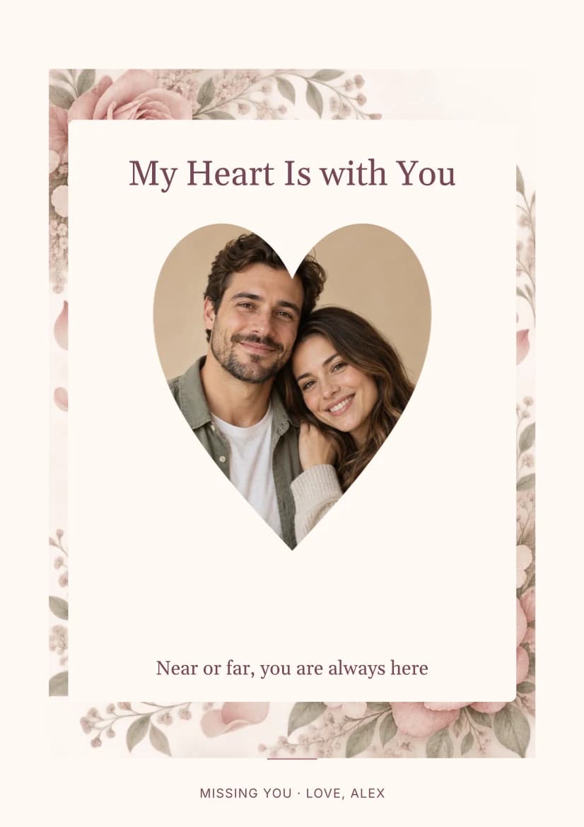 My Heart Is with You template preview