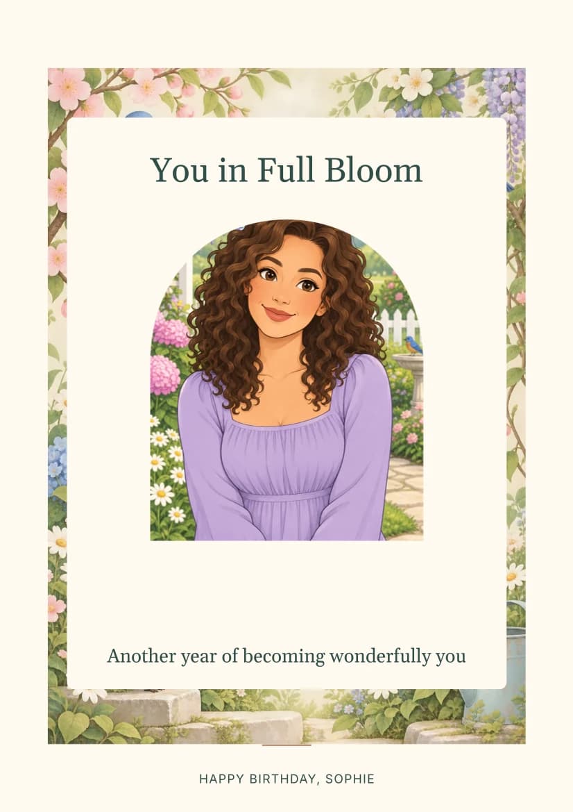 You in Full Bloom template preview