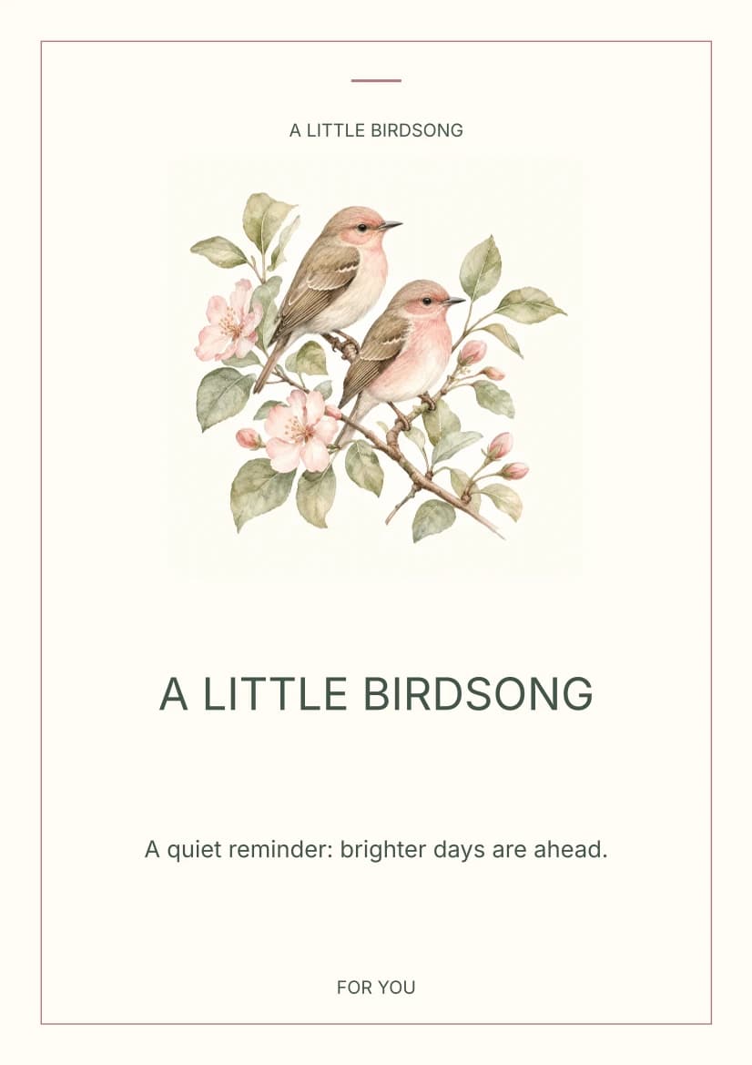 A Little Birdsong template preview