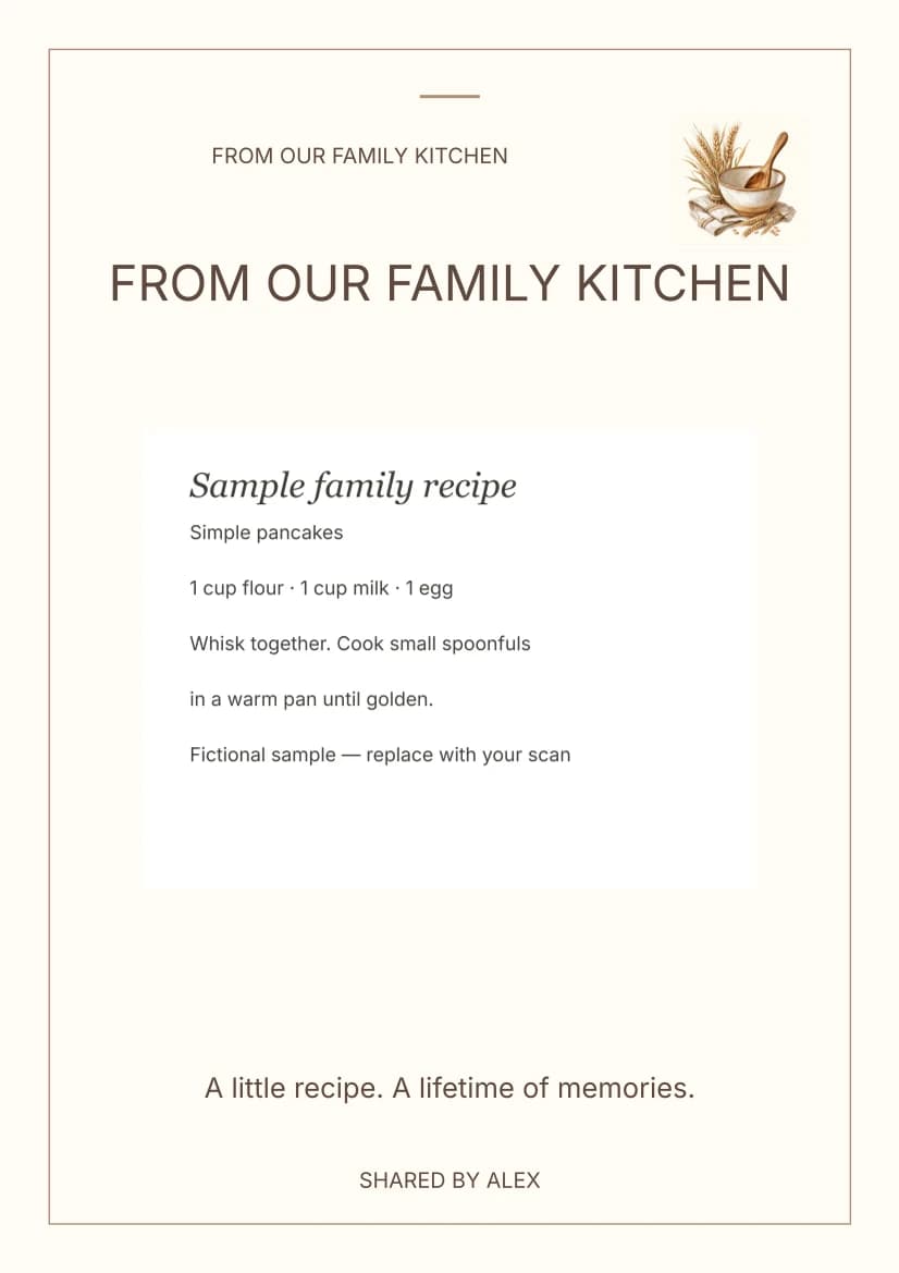 From Our Family Kitchen