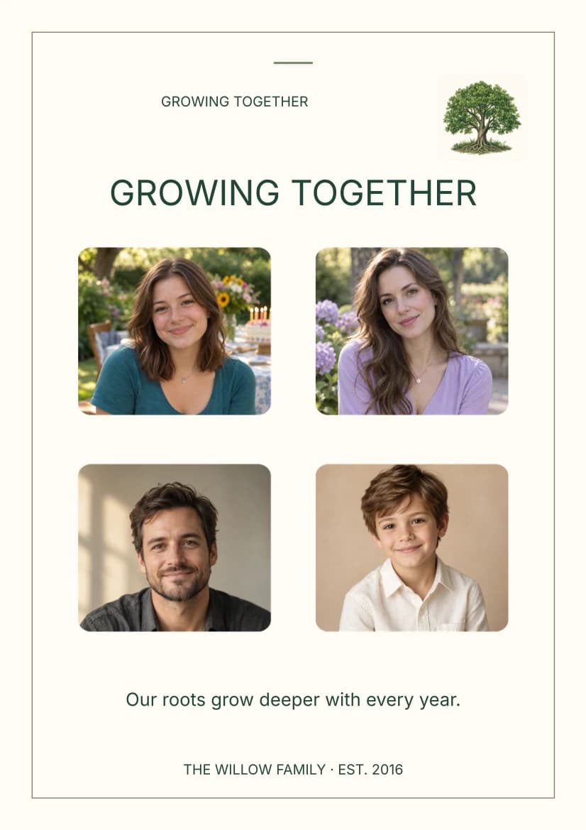 Growing Together template preview