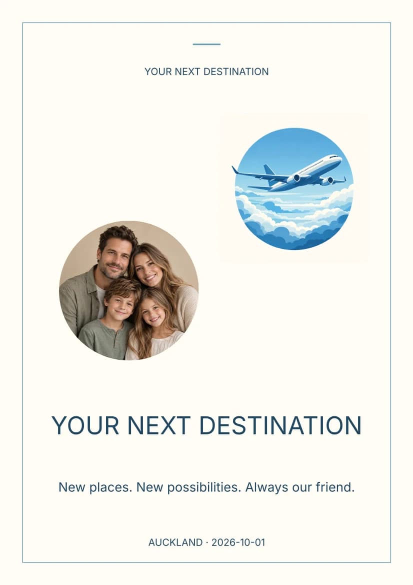 Your Next Destination template preview