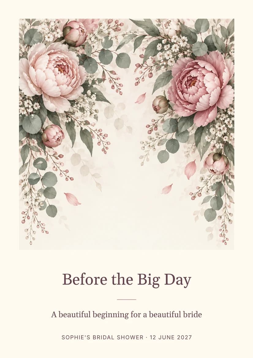 Before the Big Day template preview
