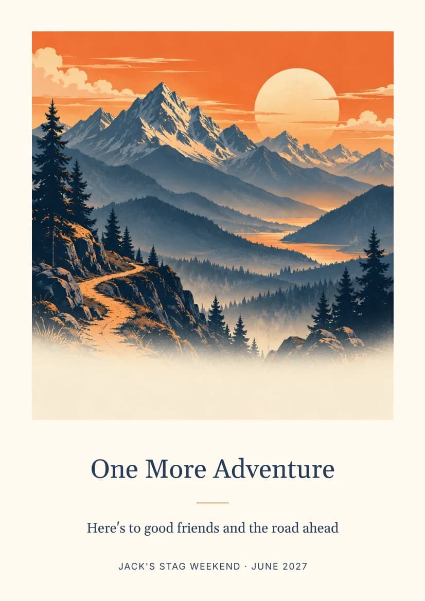 One More Adventure template preview