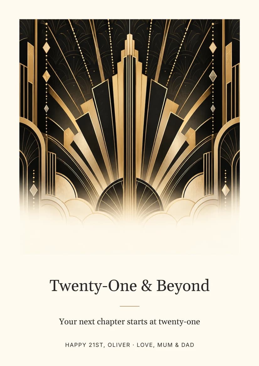 Twenty-One & Beyond template preview