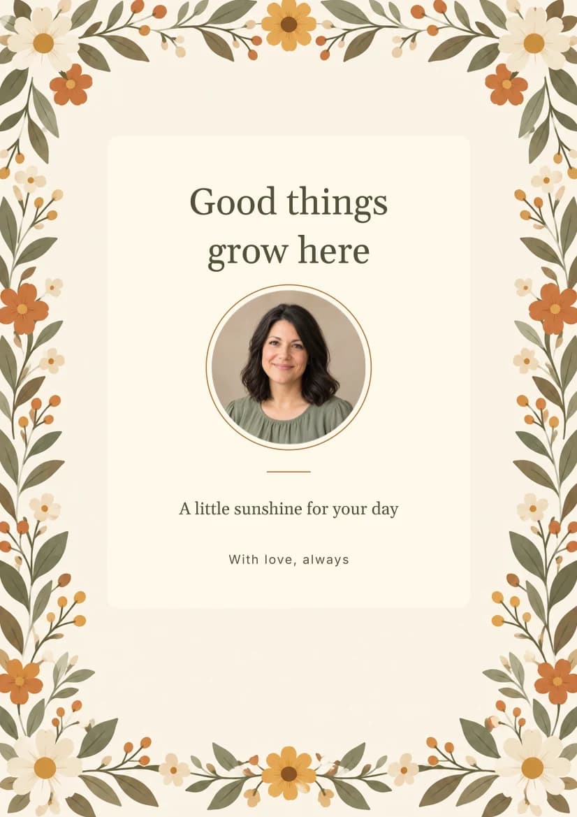 Retro Daisies template preview