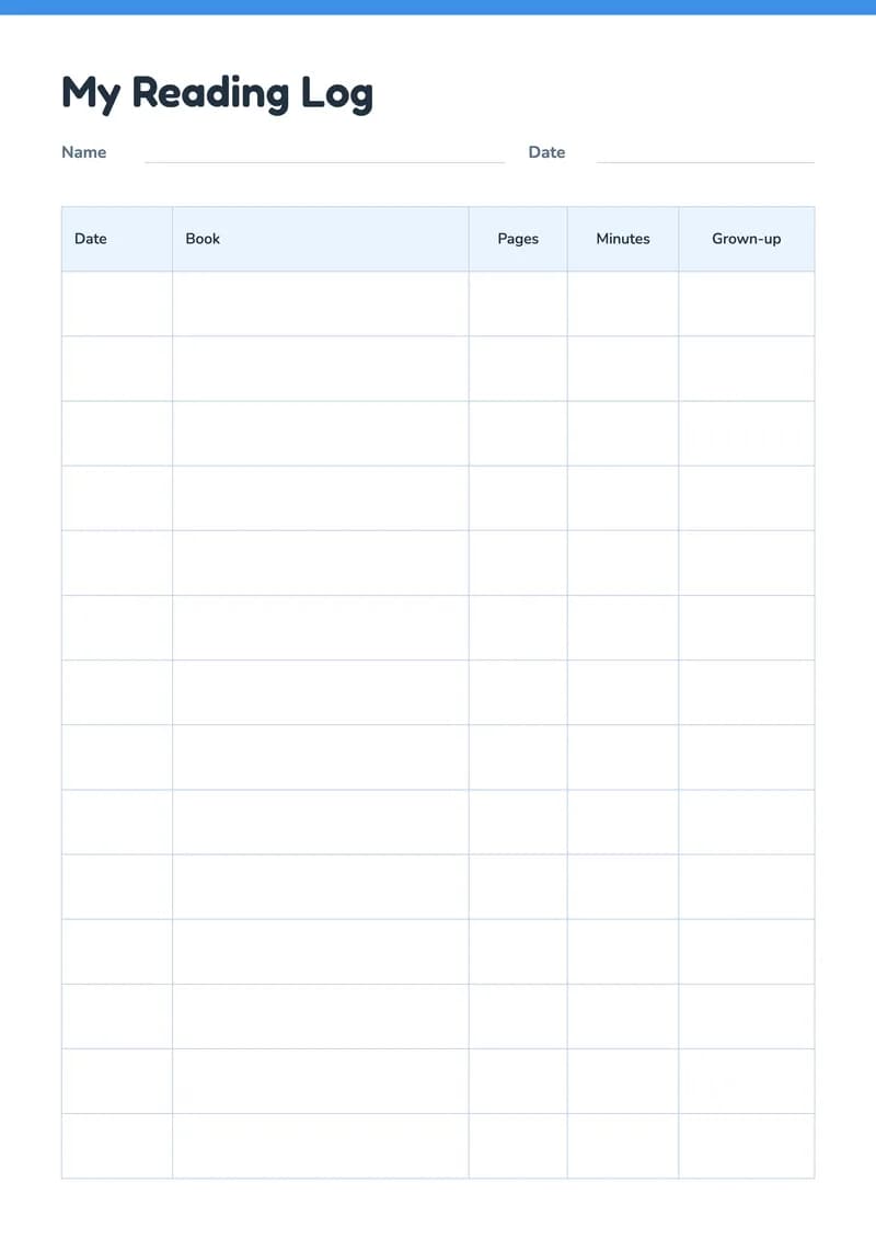 My Reading Log