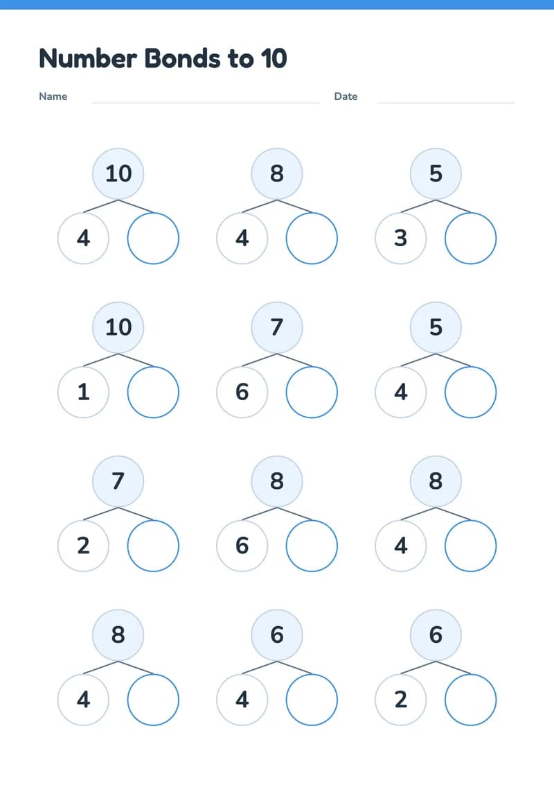 Number Bonds to 10