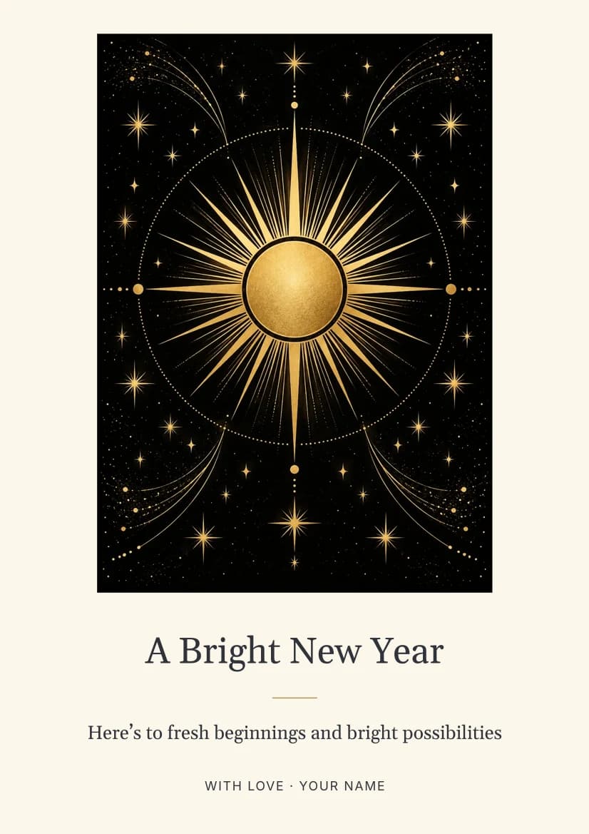 A Bright New Year template preview