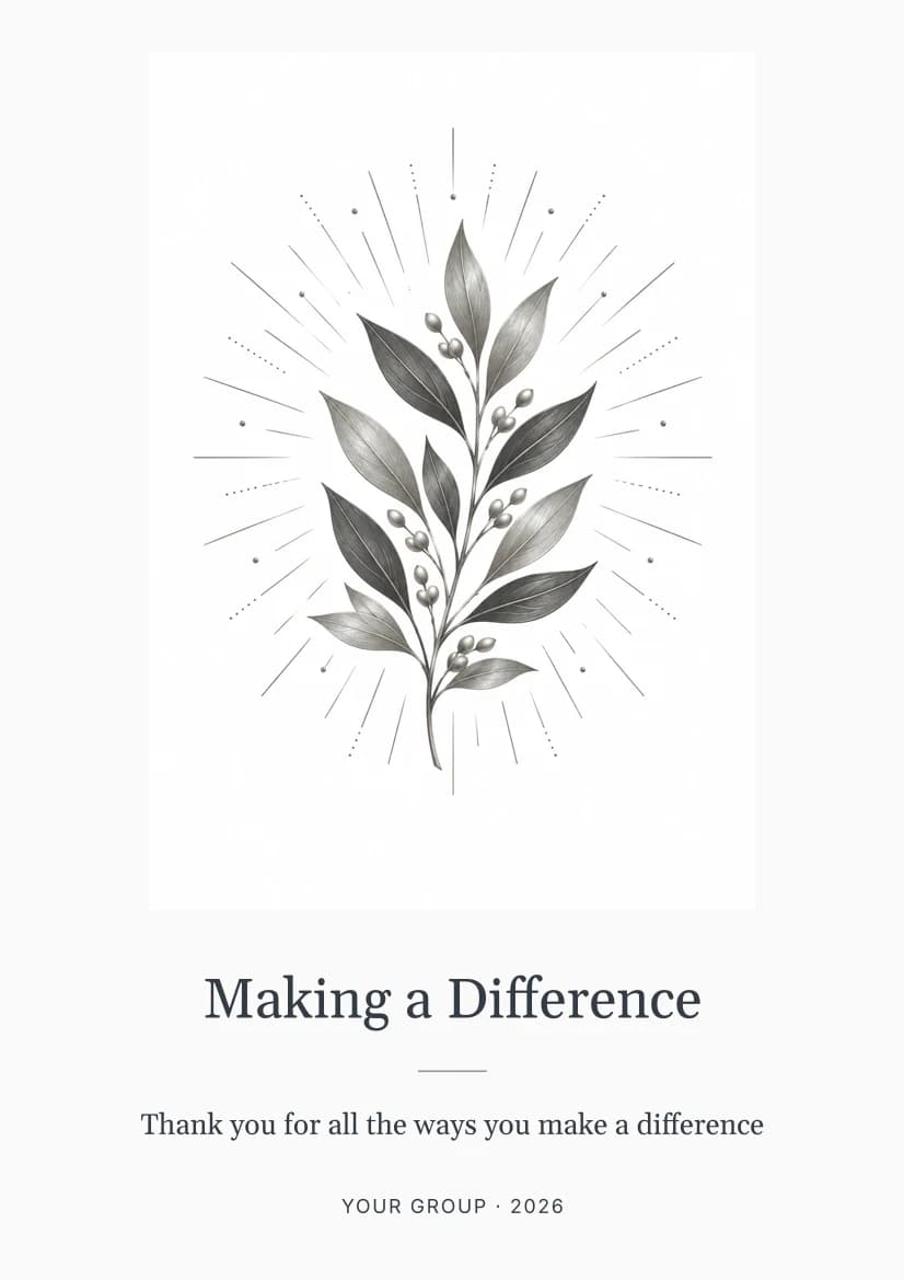 Making a Difference template preview