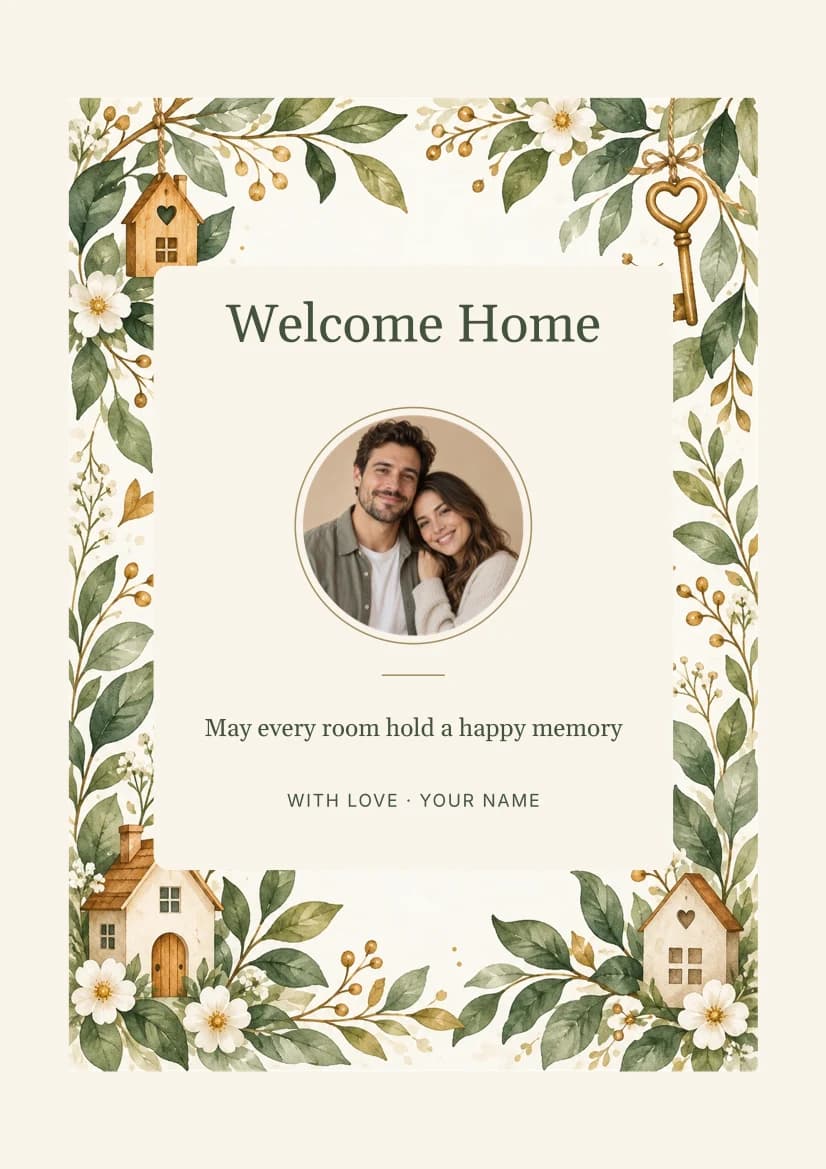 Welcome Home template preview