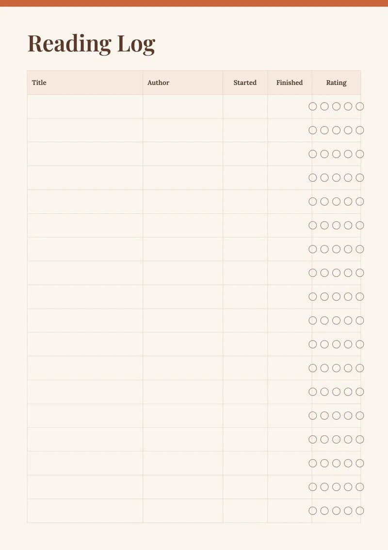 Reading Log