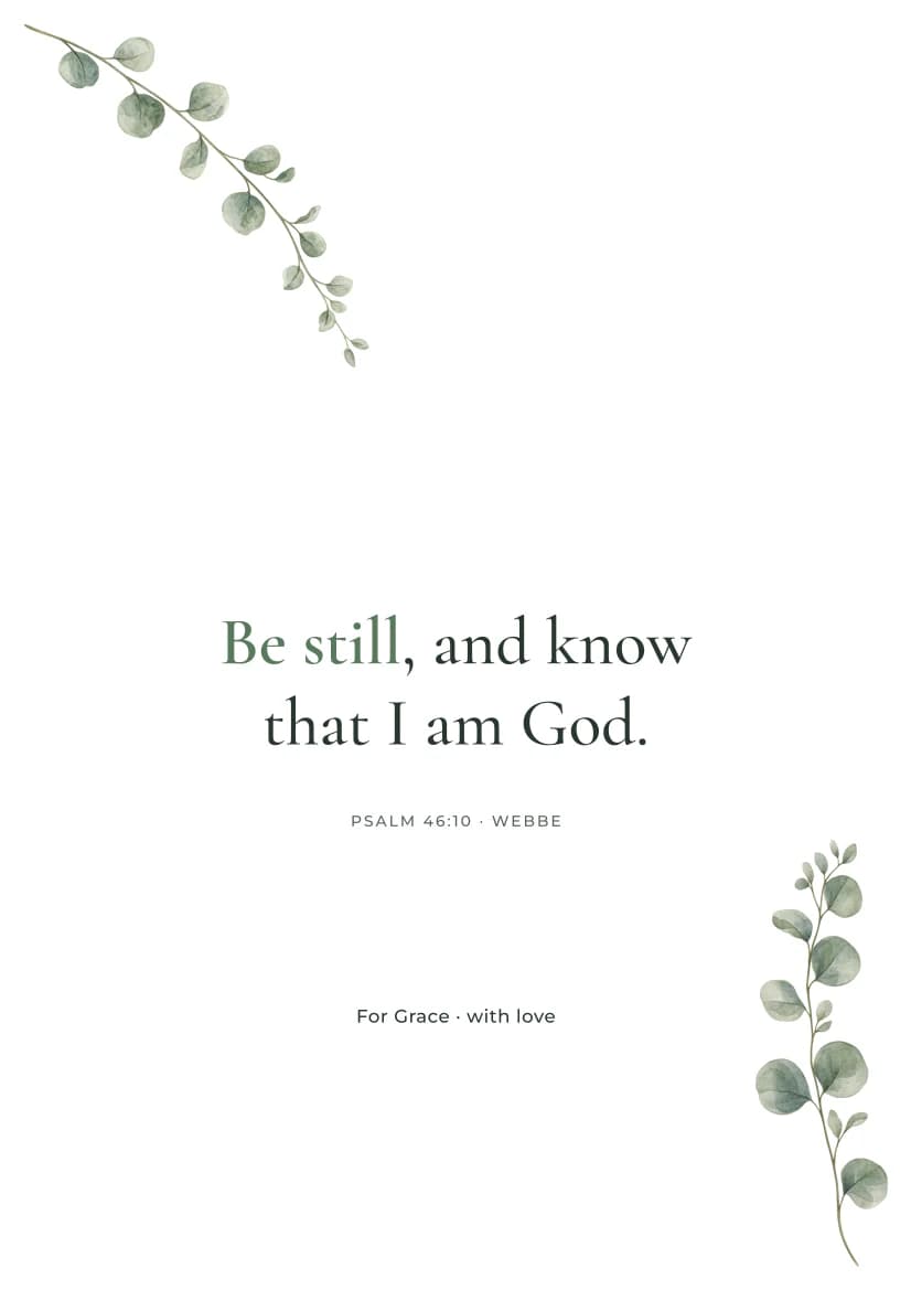 Be Still template preview