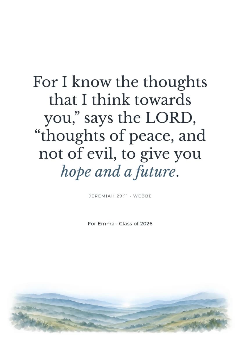 Hope and a Future