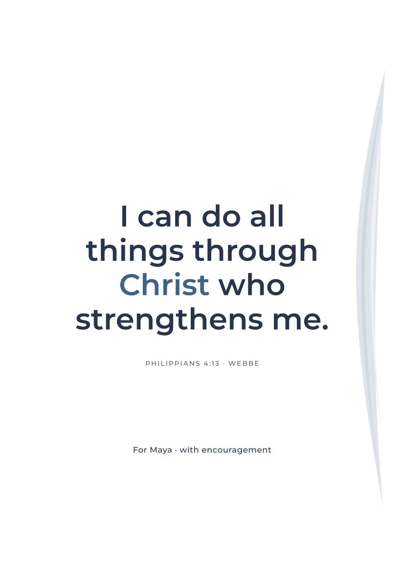 Strength in Christ template preview