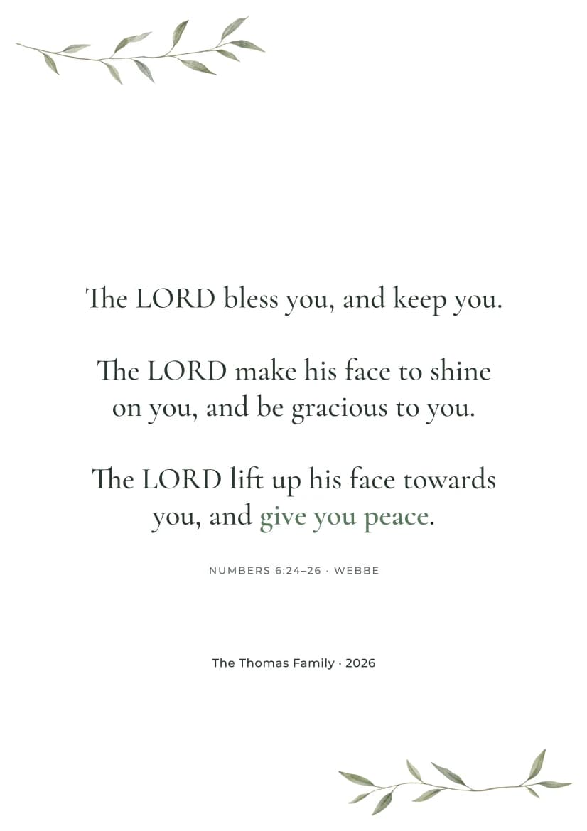 The Blessing template preview