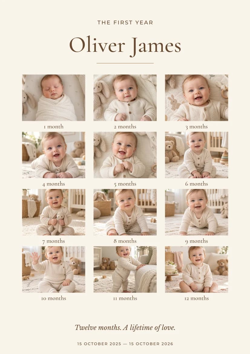 Timeless First Year template preview