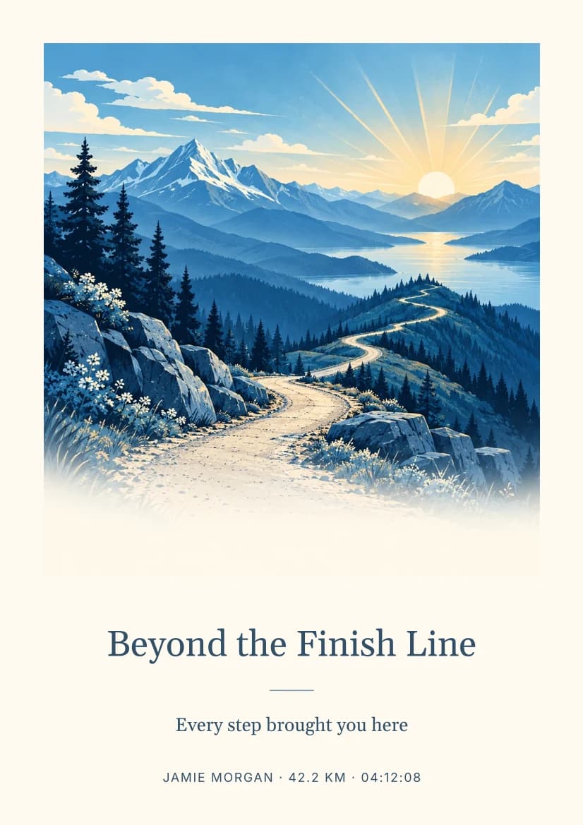 Beyond the Finish Line template preview