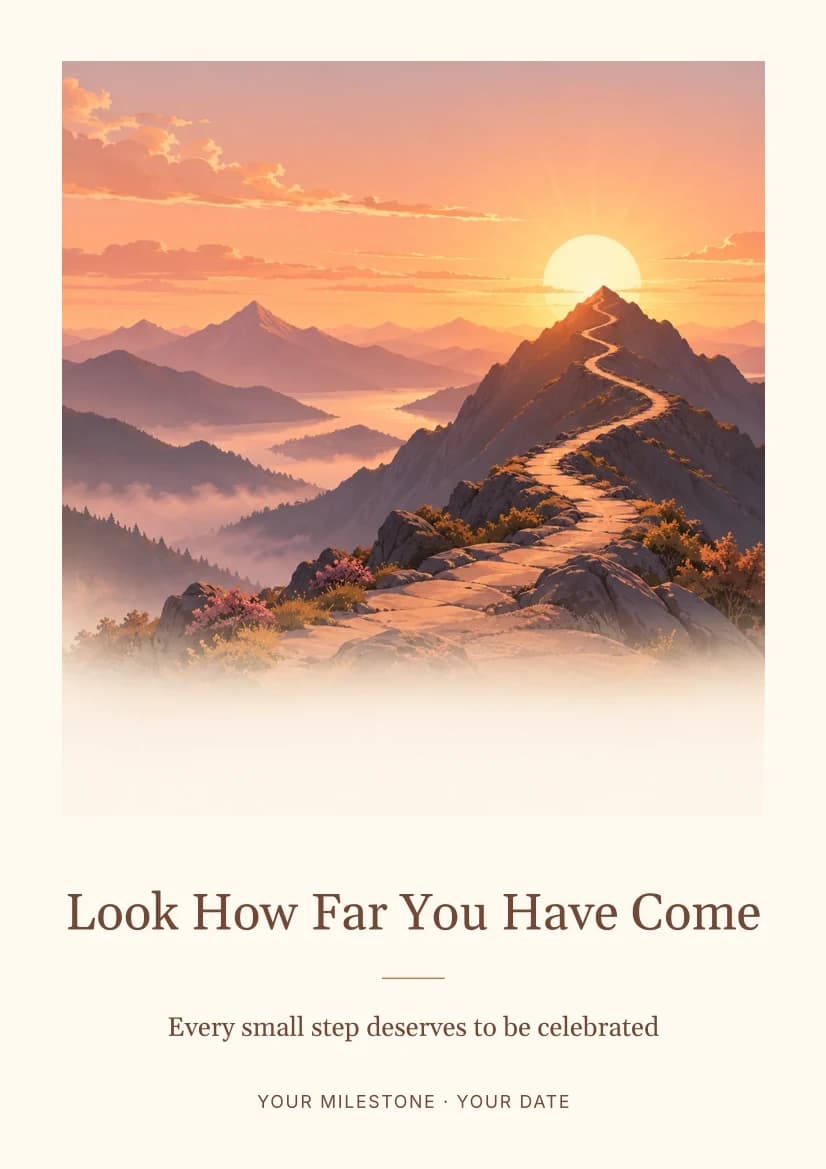 Look How Far You Have Come template preview