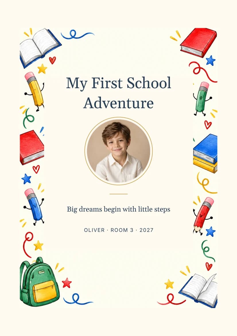 My First School Adventure template preview