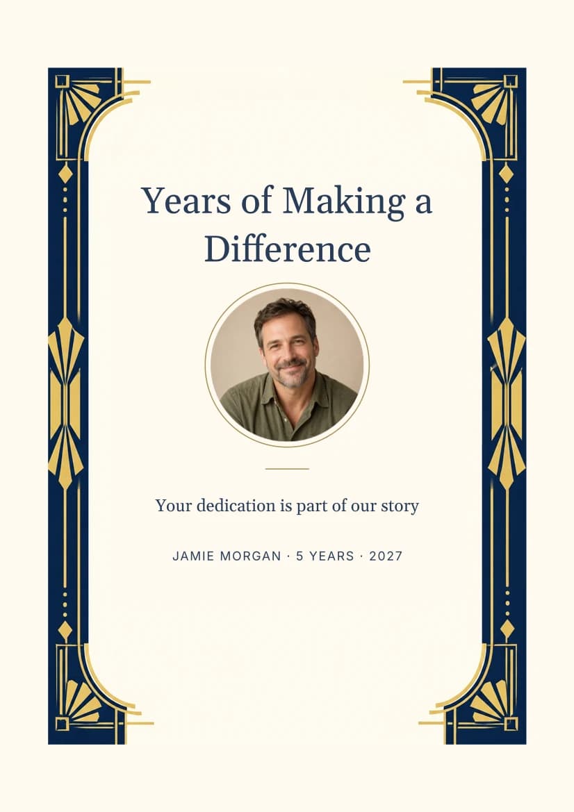 Years of Making a Difference template preview