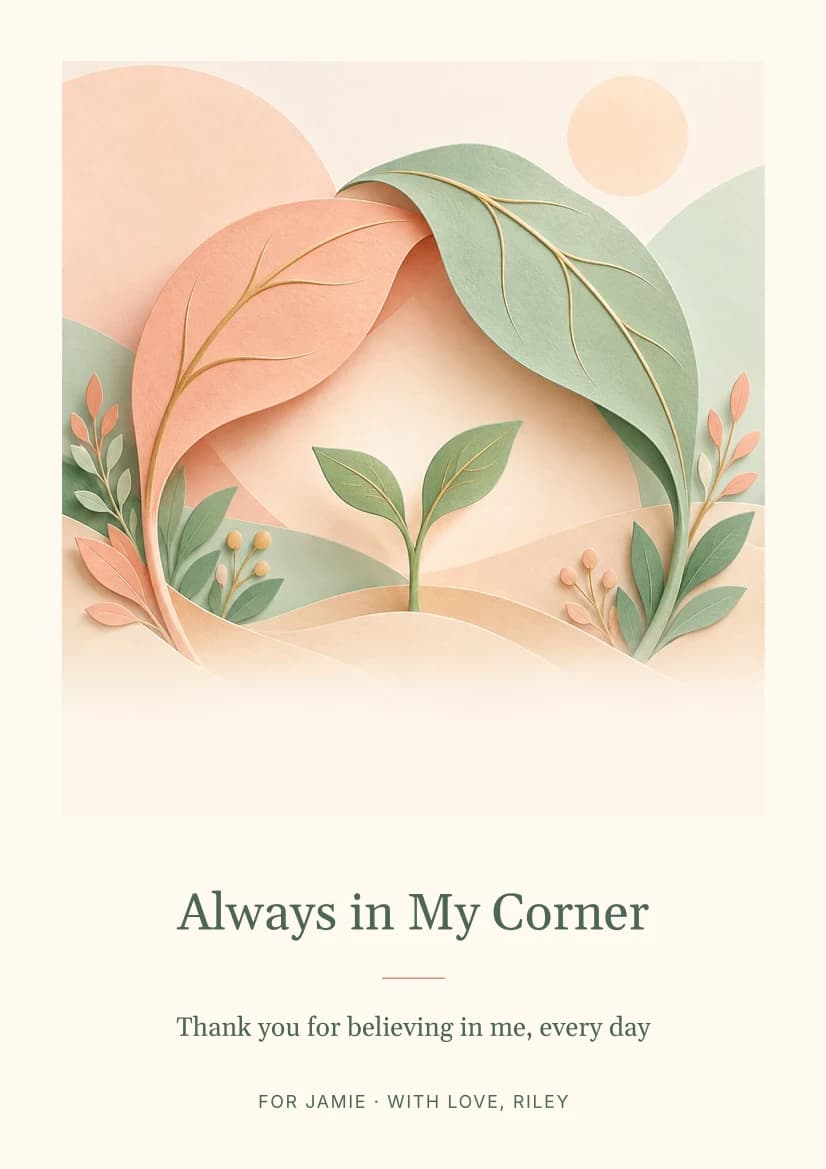 Always in My Corner template preview