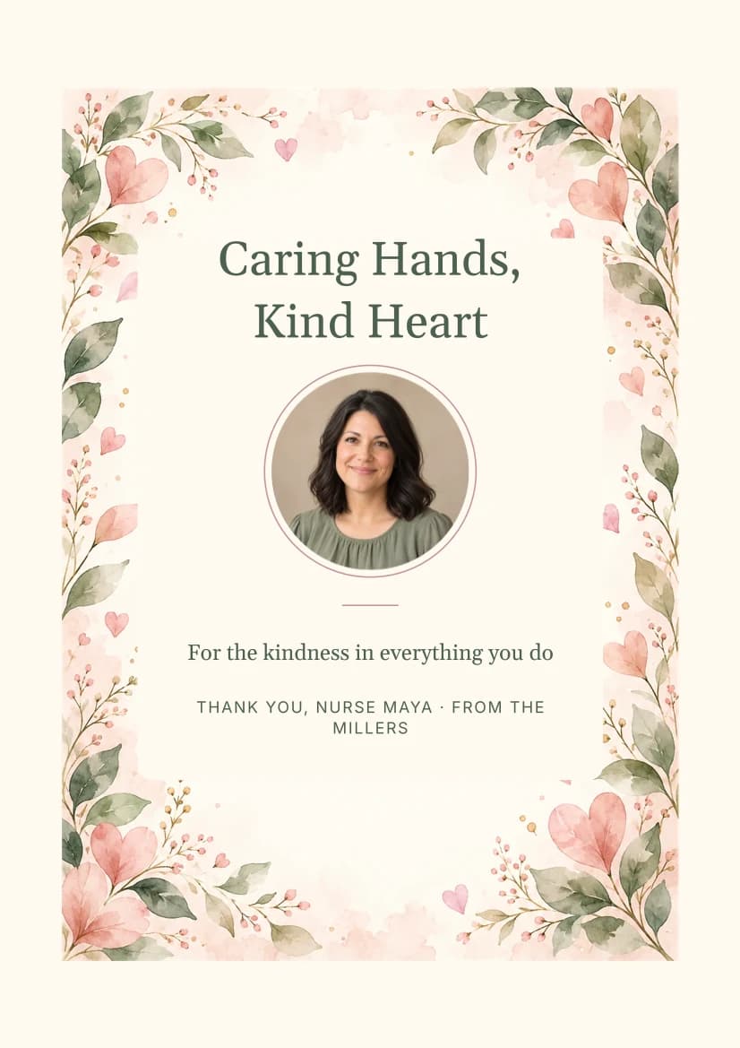 Caring Hands, Kind Heart template preview