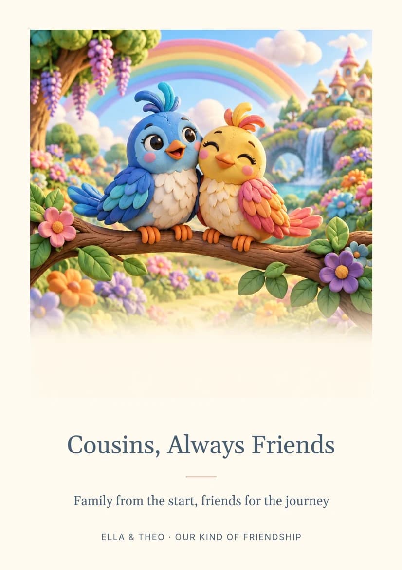 Cousins, Always Friends template preview