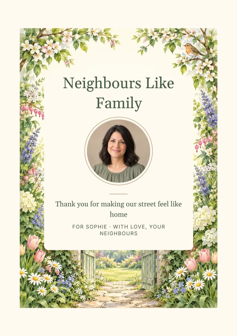 Neighbours Like Family template preview