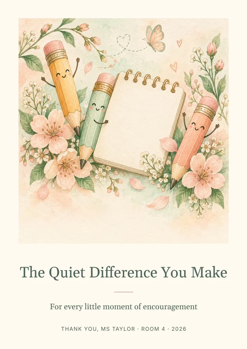 The Quiet Difference You Make template preview
