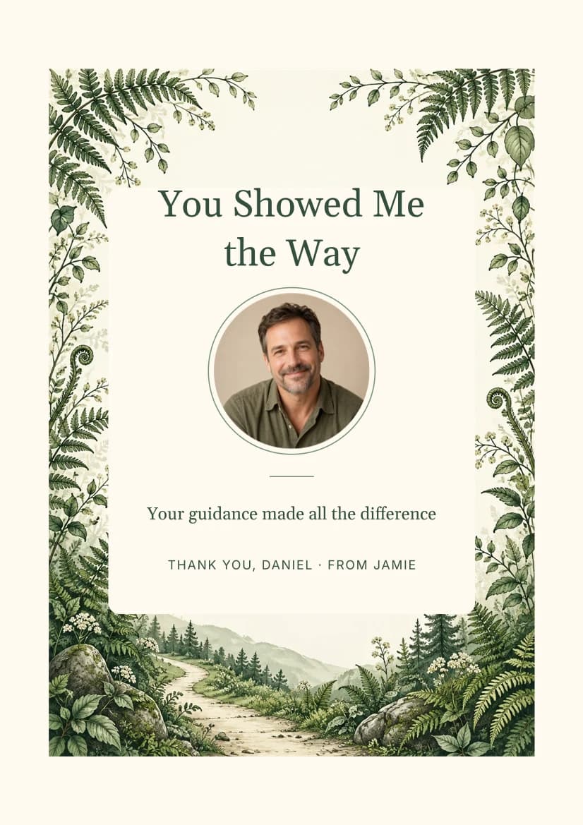 You Showed Me the Way template preview