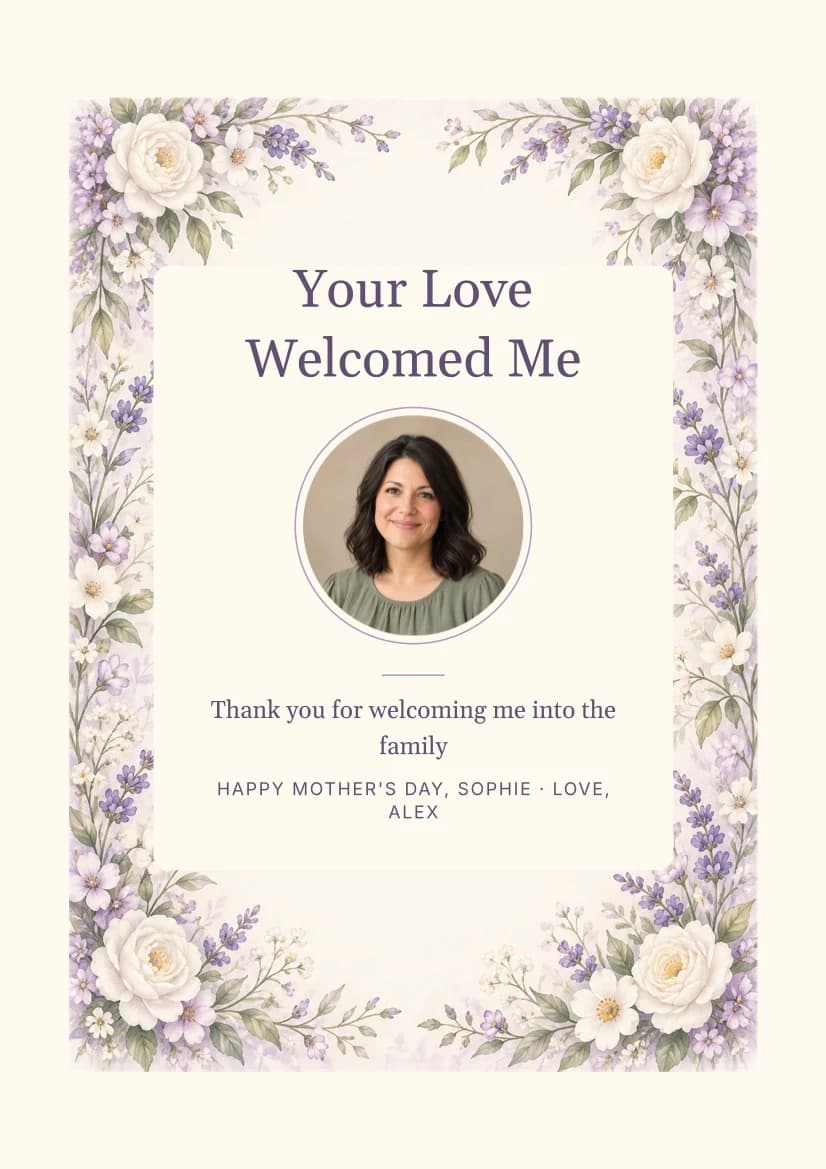 Your Love Welcomed Me template preview