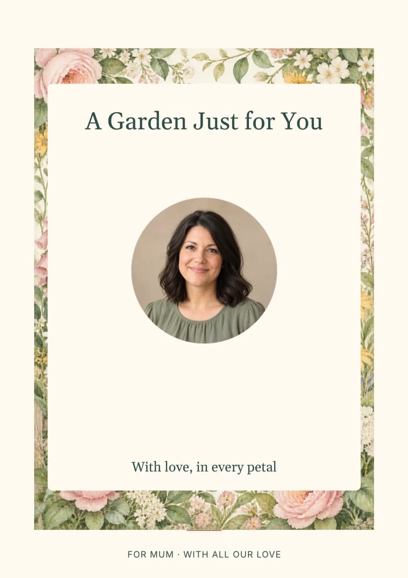 A Garden Just for You template preview