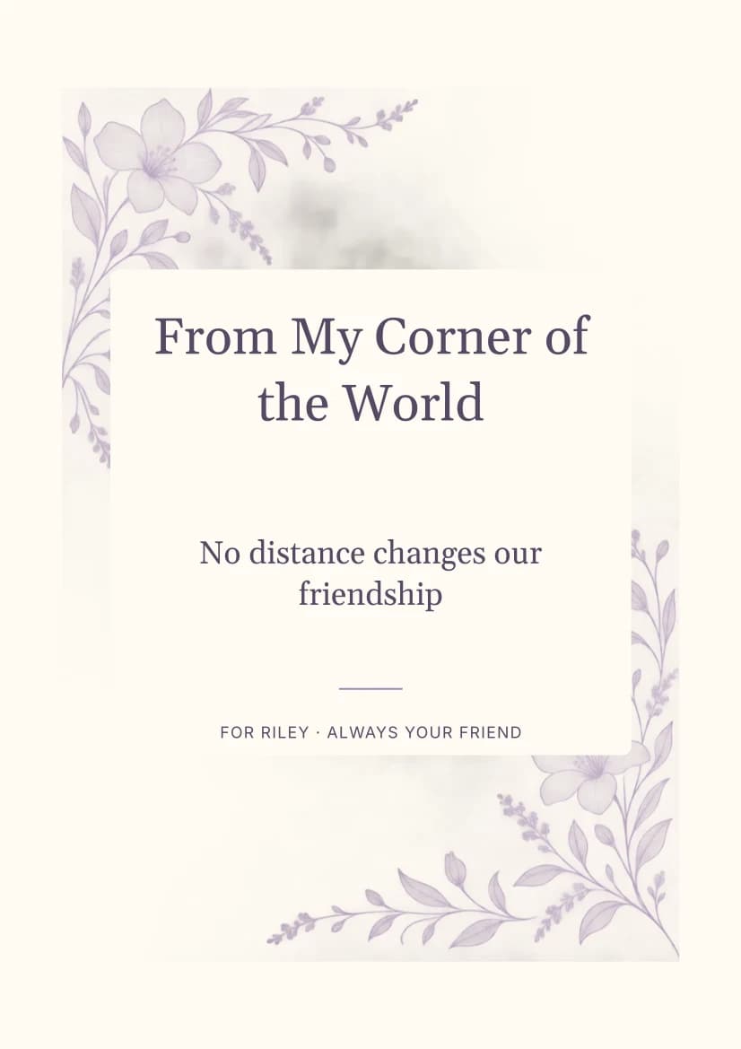 From My Corner of the World template preview