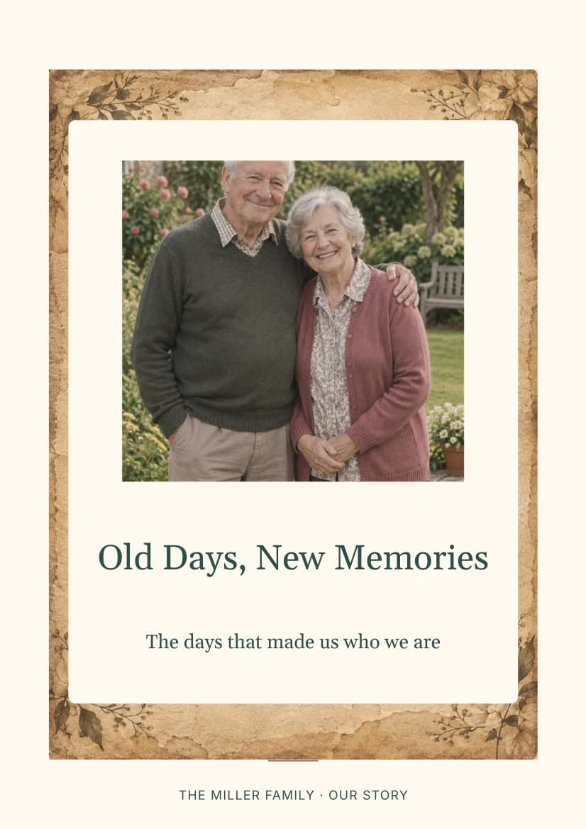 Old Days, New Memories template preview