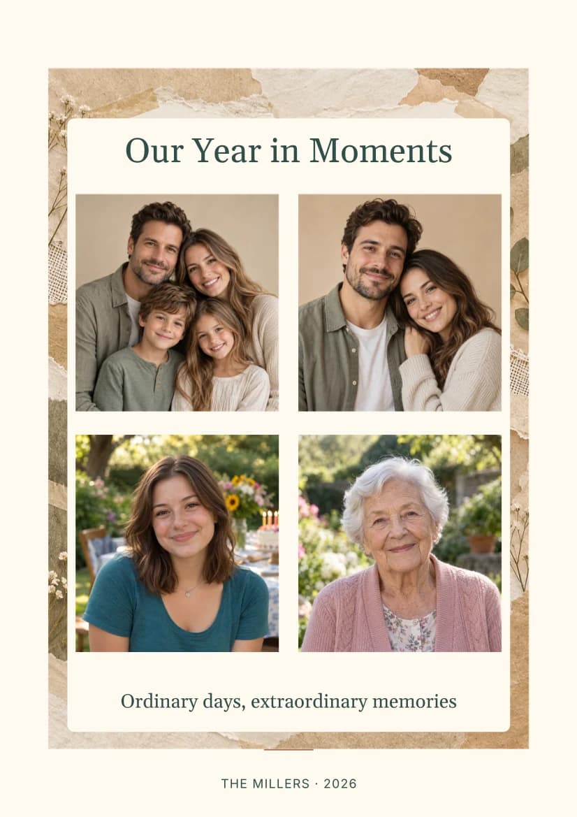 Our Year in Moments template preview