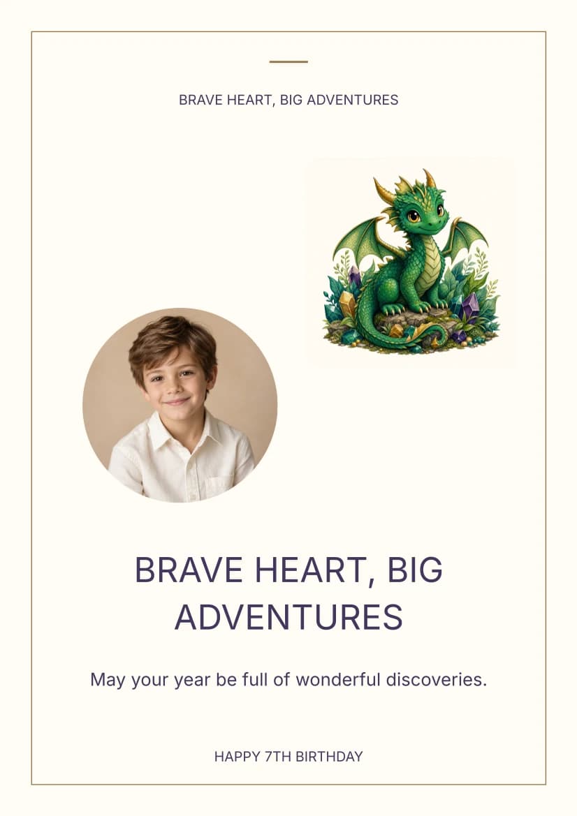 Brave Heart, Big Adventures template preview