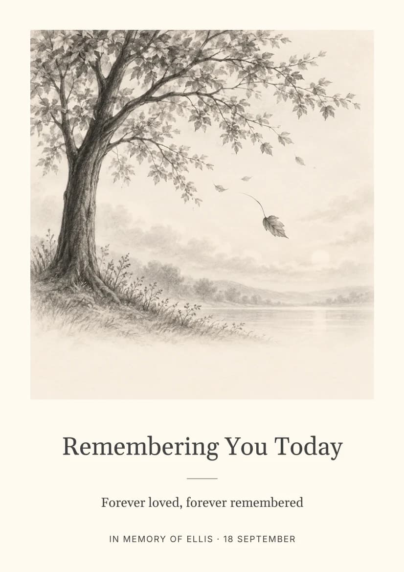 Remembering You Today template preview